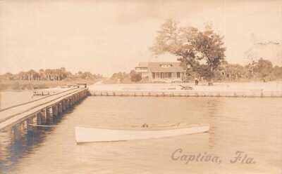 FL 1910’s RARE! Florida HUNT Real Photo Waterfront Captiva Island, FLA - Sanib