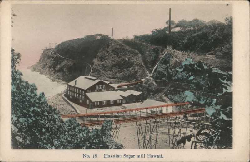Hakalau Sugar Mill Hawaii,HI Taiyodo Co. Antique Postcard Original Vintage