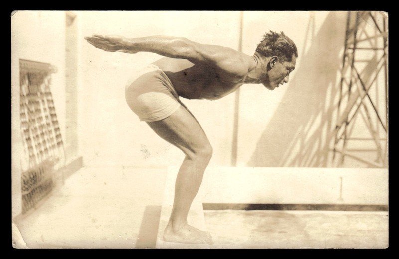 RPPC Postcard Of Duke Kahanamoku Swimming, c1920. Surfing Legend, Hawaii
