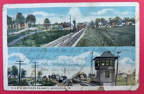 W. E. Burgess postcard. Burkeville, Va. Nottoway County