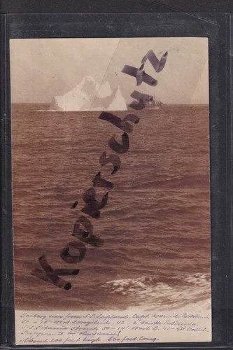 A22 / Photocard by S.S Lapland Iceberg to the Fall Titanic 1912 / EXCELLENT RARE