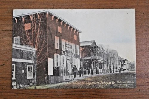 1912 PALMYRA VA MAIN STREET POSTCARD L.O. HADEN GENERAL STORE W.E. BURGESS RPPC