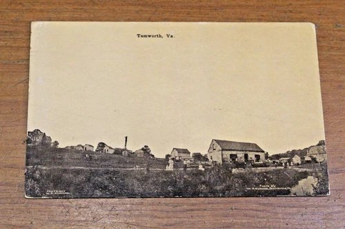 ORIGINAL W.E. BURGESS POSTCARD TAMWORTH VA MUDDY CREEK MILL CUMBERLAND COUNTY