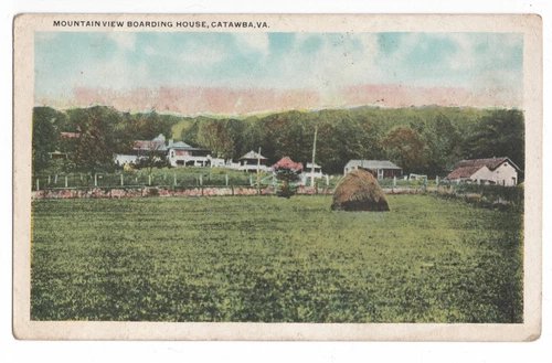 MOUNTAIN BOARDING HOUSE CATAWBA, VA ROANOKE COUNTY W.E. BURGESS POSTCARD SCENE