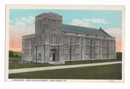 FORK UNION VIRGINIA MILITARY ACADEMY GYMNASIUM W.E. BURGESS POSTCARD FLUVANNA