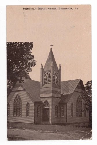CARTERSVILLE BAPTIST CHURCH W.E. BURGESS POSTCARD CUMBERLAND COUNTY, VA