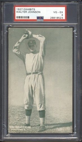 1927 Exhibits Baseball Walter Johnson PSA 4 SENATORS VG-EX HOF