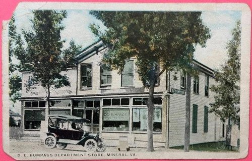 W. E. Burgess postcard. Mineral, VA., Louisa County