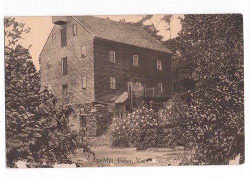 MILL FABER, VA NELSON COUNTY VIRGINIA W.E. BURGESS POSTCARD