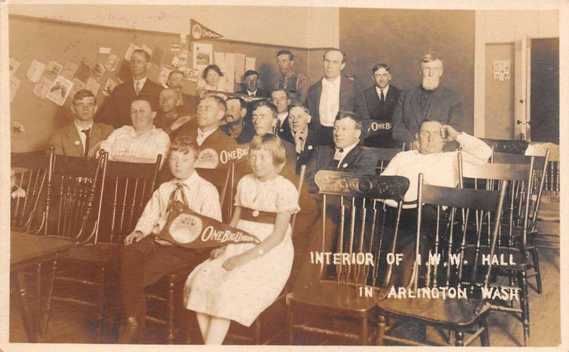Arlington Washington Industrial Workers of the World Union RPPC AA108318