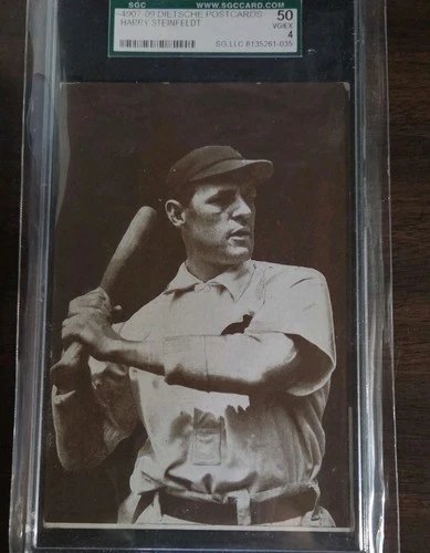 1907 A.C. Dietsche Postcard PC Harry Steinfeldt SGC 4 Chicago Cubs