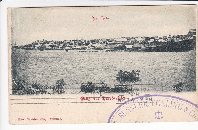 GREETINGS FROM PUERTO RICO , SAN JUAN , STAMP 1899