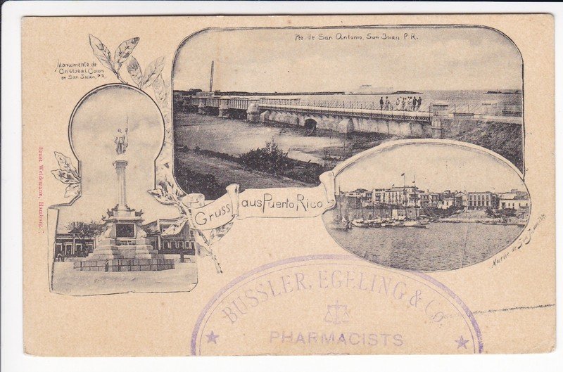 GREETINGS FROM PUERTO RICO , SAN ANTONIO , STAMP 1899