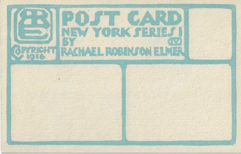 Vintage 1916 Rachel Robinson Elmer Views of New York Post Card Series w/Envelope