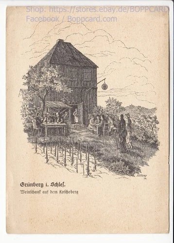 Silesia, artist card Grünberg i Silesia, Zielona Gora, ca1920 Q