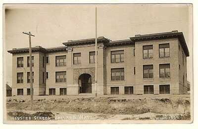 O.T. Frasch Seattle Washington RPPC Webster School Ballard Photo Postcard 1914