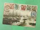 DR WHO 1909 GERMANY OFFICES CHINA OVPT WOOSUNG HARBOR POSTCARD SHANGHAI m22671