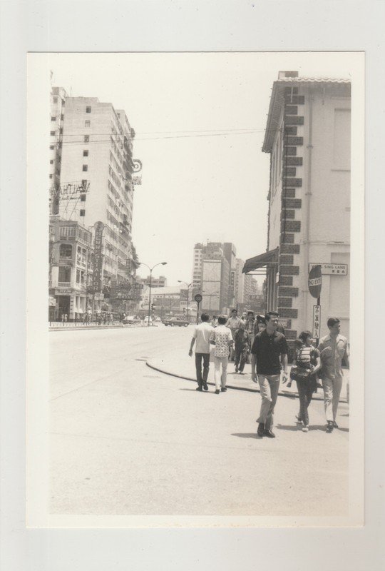 Hong Kong China Old Photo Small Size Street View # B11