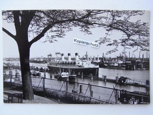 Ship Cap Arcona seen by Stintfang - photo around 1930, 14 x 9 cm
