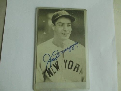 1950'S VINTAGE JOE DIMAGGIO AUTO POST CARD