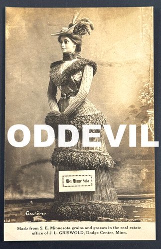 1907 Griswold Miss Mine Sota Real Estate Advertising Dodge Center MN RPPC