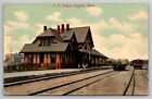 I.C. Railroad Depot Corinth Mississippi MS 1914 Postcard
