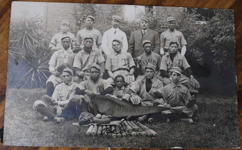ANTIQUE Early 1900s POSTCARD TUSKEGEE INSTITUTE AFRICAN AMERICAN BASEBALL TEAM