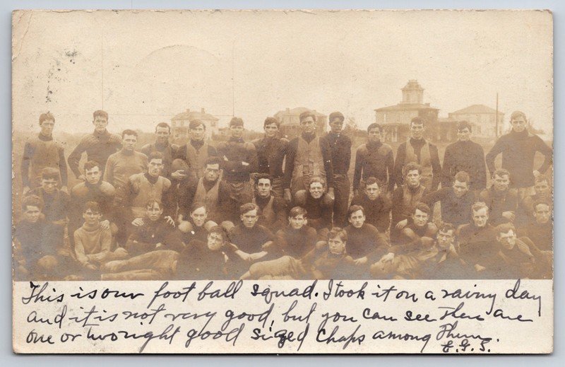 Football Team Virginia Tech VPI Blacksburg Virginia VA 1906 Real Photo RPPC