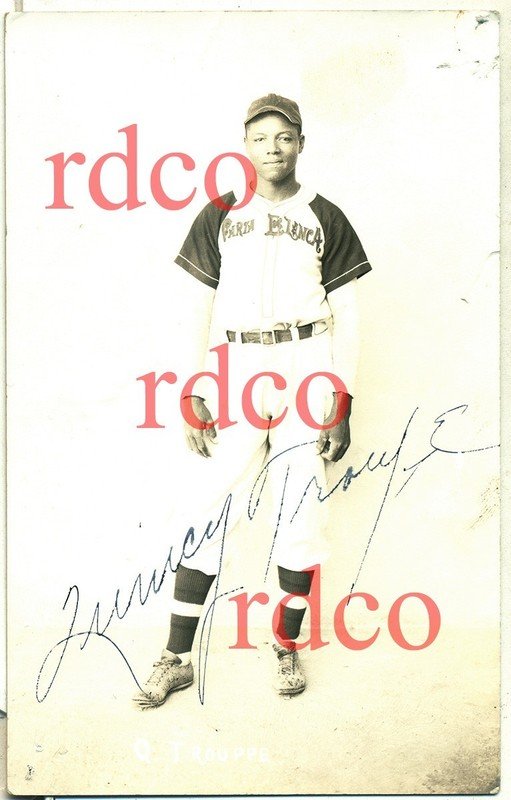 Quincy Trouppe 1912-1993, Baseball Negro Leagues; Carta Blanca, Monterrey Mexico