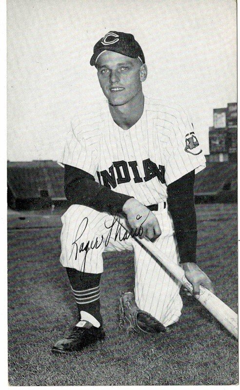 1957 Cleveland Indians Roger Maris ROOKIE JD McCarthy Postcard! New York Yankees