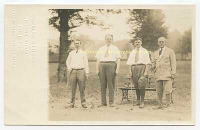 FRENCH LICK, Ind. ~ Golfers, Fred Zimmerman, Monon RR VP ~ c. 1915 RPPC postcard