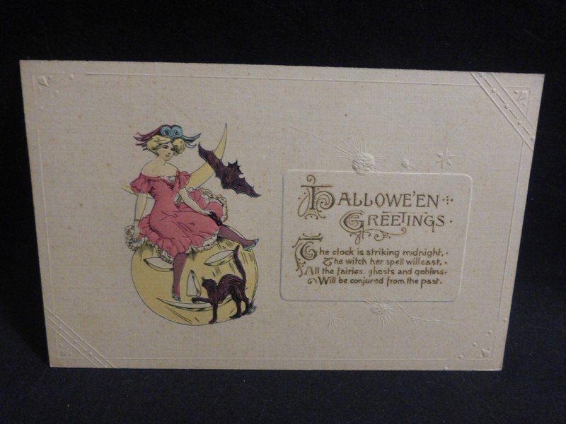 Winsch Halloween Postcard-Very scarce -HTF-MINT