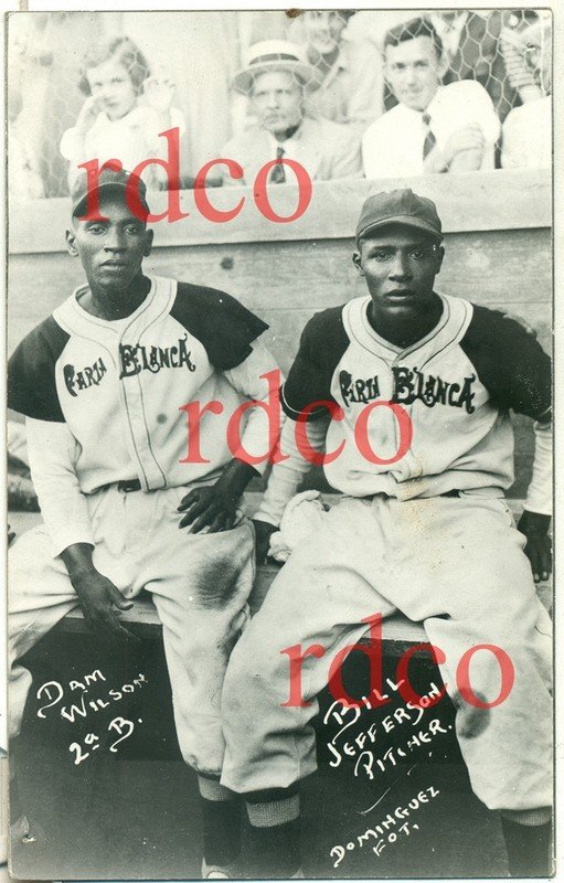 Bill Jefferson 1904-1972 and Dan Wilson, Baseball Negro Leagues. Carta Blanca