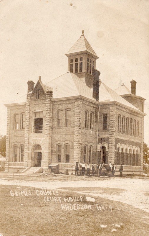 RPPC Anderson, Tex. - Grimes County Court House - 1915