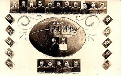 1921 MAC Aggies Football Team MSU (Michigan State) RPPC Post Card