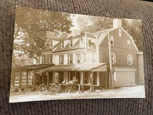 PA Andalusia Pennsylvania RPPC Real Photo Red Lion Inn Bucks County DB Postcard