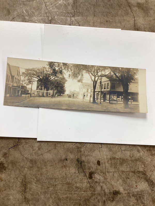 Nantucket RPPC Marshall Gardiner Town View toward Harbor Double Long Postcard PC