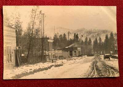 Rare RPPC Main Street Spirit Lake ID /Spirit Lake Land Co /Real Photo Post Card