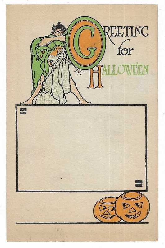 Pink Perfection Fairman Co. Halloween Postcard "Greeting for Halloween"