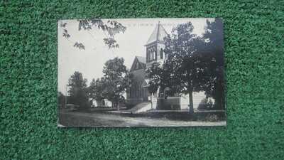 Vintage Antique M. E. Church, Foosland, Illinois Postcard