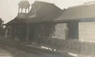 RPPC PERRIS CA Railroad Depot Train Station AT&SF Atchison Topeka Santa Fe 1908