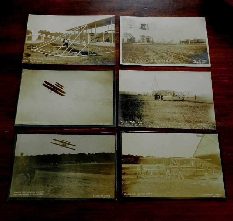 6 Vintage RPPC Postcard- Wright Bros Aeroplane-Real Photos