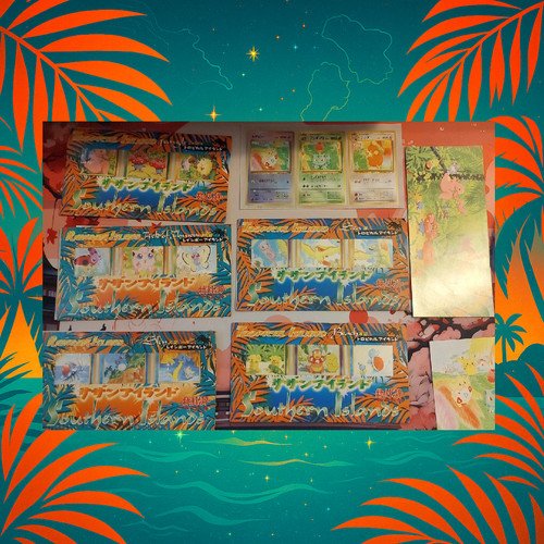 EXCELLENT Pokémon Japanese Southern Islands Complete Set of 18 cards + Postcards