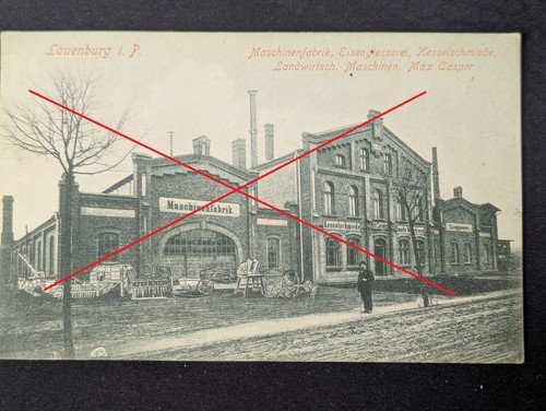 Postcard Lauenburg I. Pom. Factory Lebork Pomerania