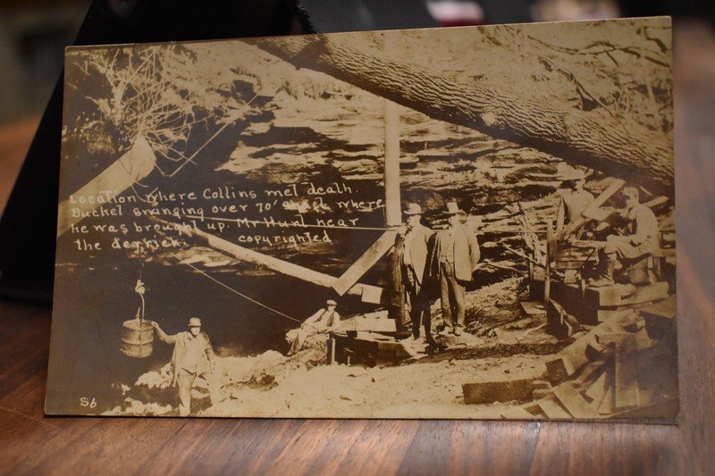FLOYD COLLINS RESCUE SITE REAL PICTURE POSTCARD RCPC SAND MAMMOTH CAVE KENTUCKY