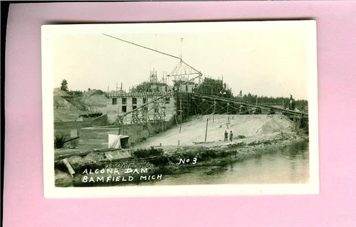 RPPC Construction of Alcona Dam Bamfield Glennie Michigan Au Sable River #2