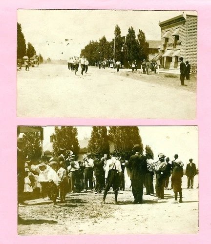 RPPC Two Rare, Perhaps Unique July 1910 Mio, Michigan M.S. Cloonan, Photographer