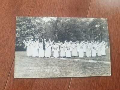 1919 University of Illinois Japanese Sun Festival Real Photo Postcard RPPC