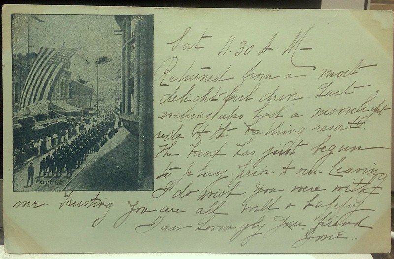 "BOYS IN BLUE", Fort Street, Honolulu, TERRITORY OF HAWAII, Post Card, WW1 Era?