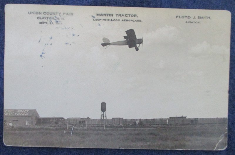 RPPC 1914 Clayton New Mexico Aviation Demonstration Postcard First Flight Cancel